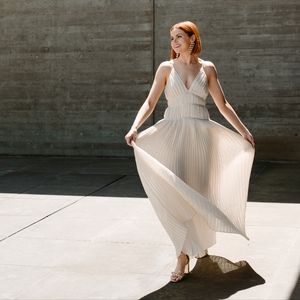 Banana Republic Pleated Maxi Dress